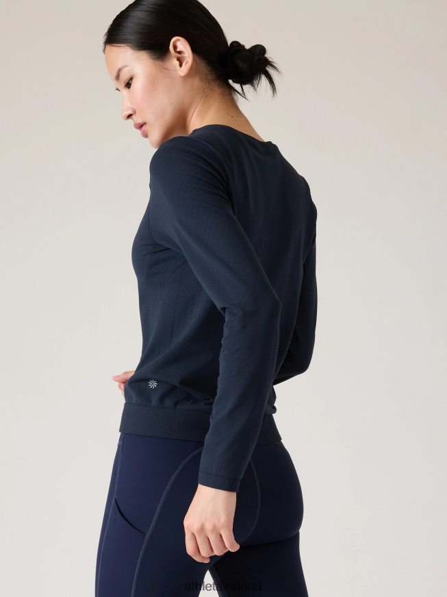 Clothing Athleta In Motion Seamless Top Navy Women TB826Z244