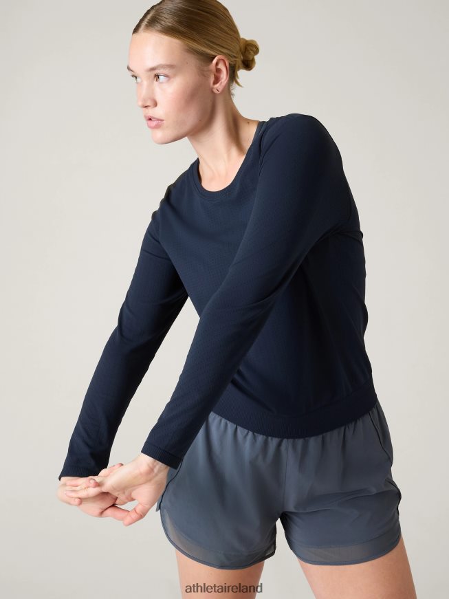 Clothing Athleta In Motion Seamless Top Navy Women TB826Z244