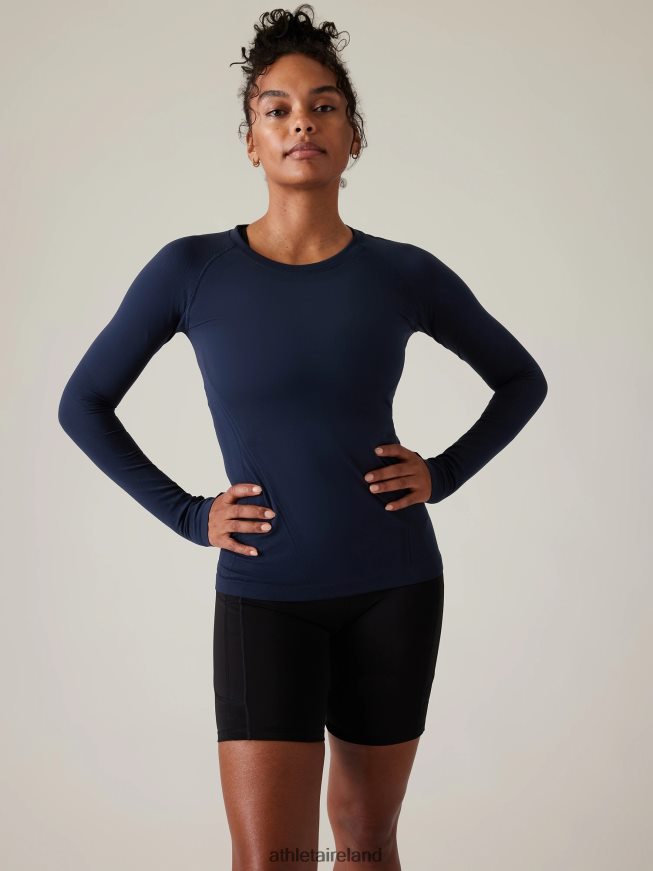 Clothing Athleta Momentum Seamless Top Navy Women TB826Z443