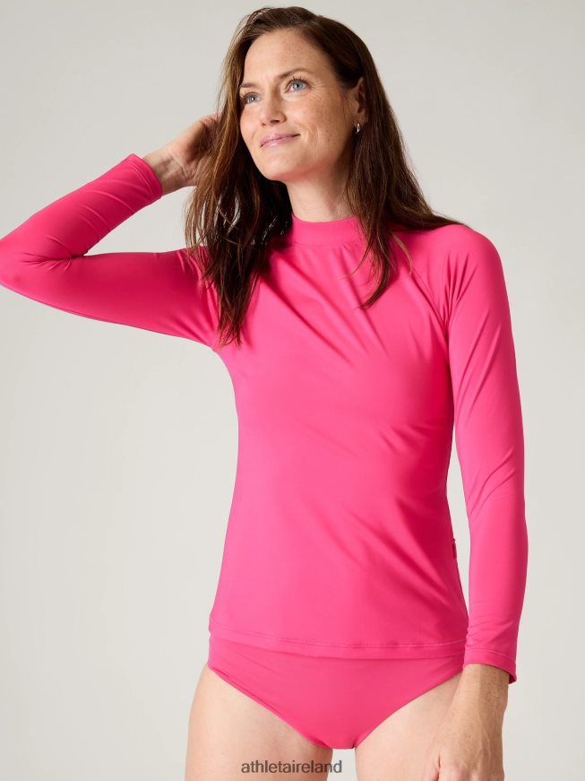 Clothing Athleta North Point Rashguard Tulip Pink Women TB826Z909