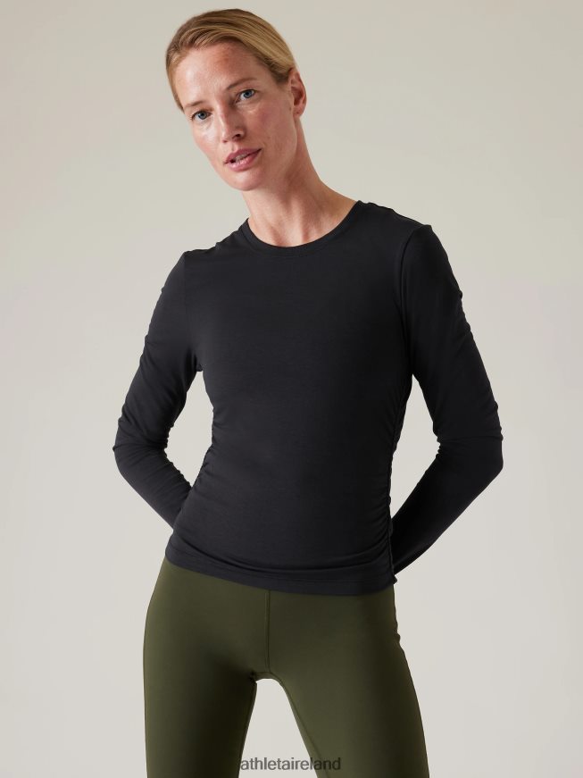 Clothing Athleta With Ease Cinch Top Black Women TB826Z207