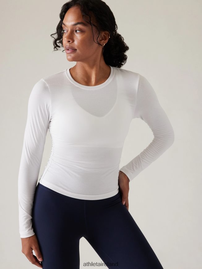 Clothing Athleta With Ease Cinch Top Bright White Women TB826Z497