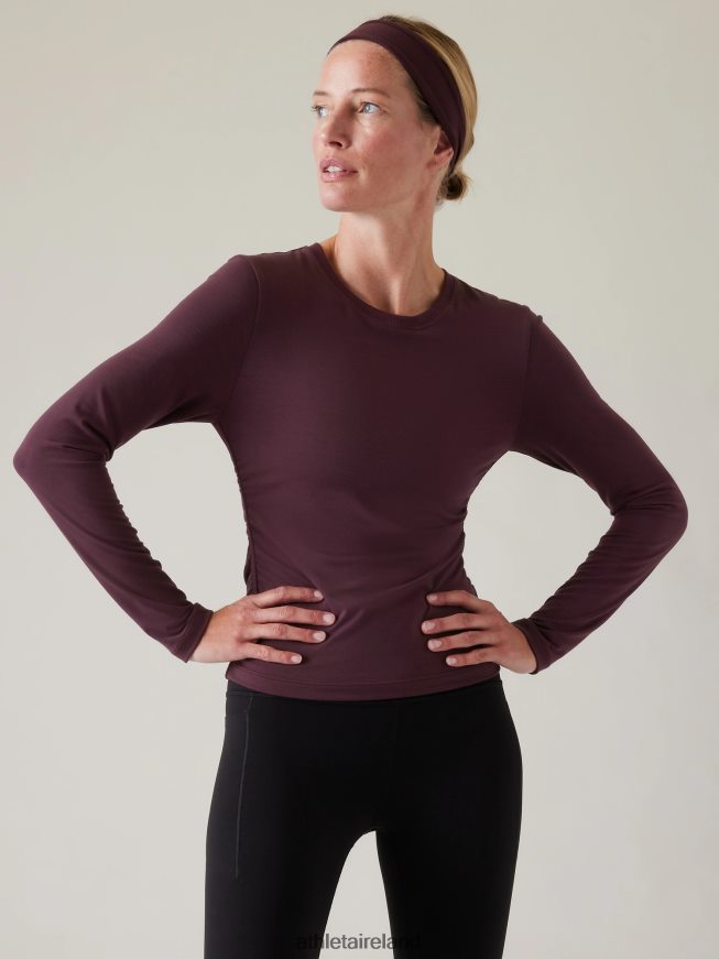 Clothing Athleta With Ease Cinch Top Spiced Cabernet Women TB826Z314