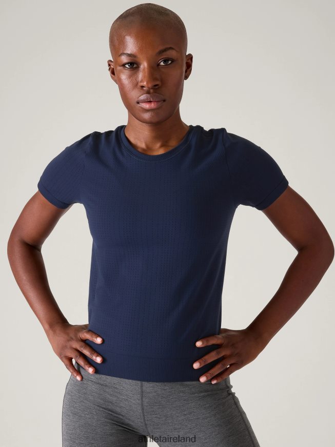 Clothing Athleta In Motion Seamless Tee Navy Women TB826Z241