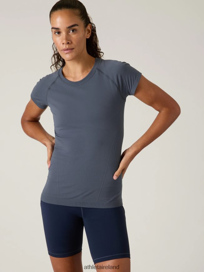 Clothing Athleta Momentum Seamless Tee Granite Blue Women TB826Z270