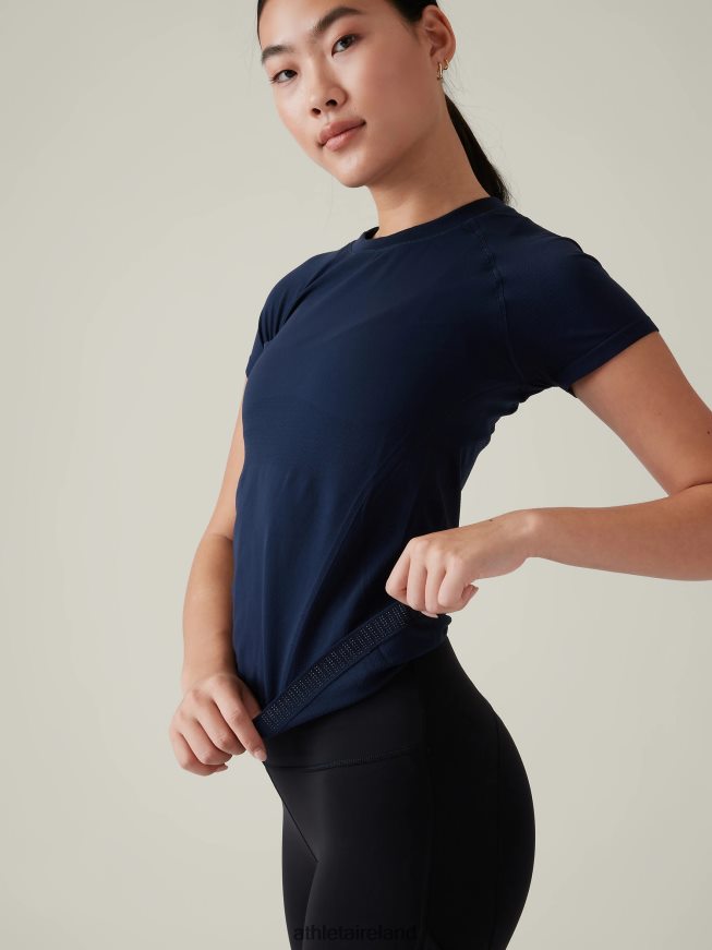 Clothing Athleta Momentum Seamless Tee Navy Women TB826Z339