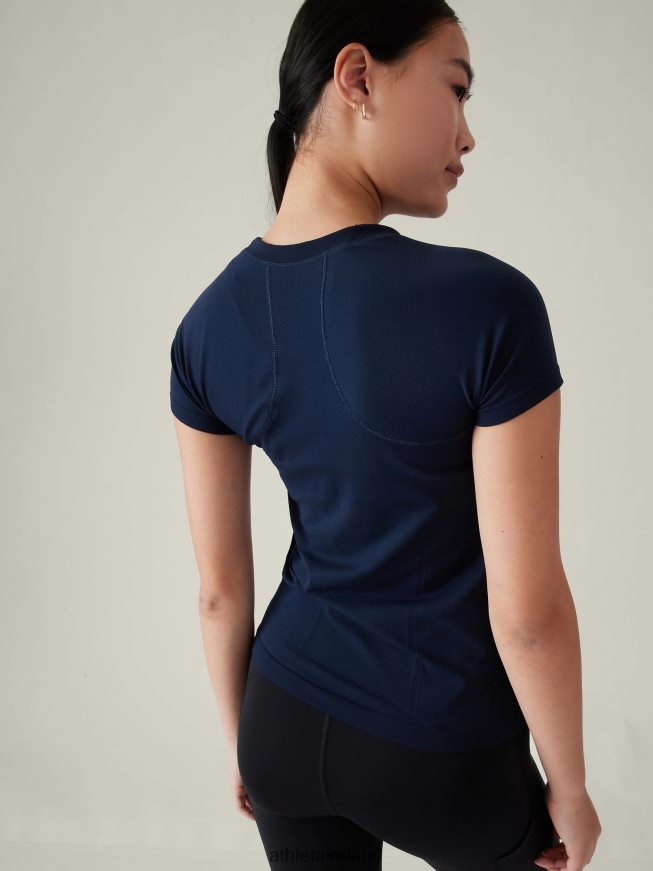 Clothing Athleta Momentum Seamless Tee Navy Women TB826Z339