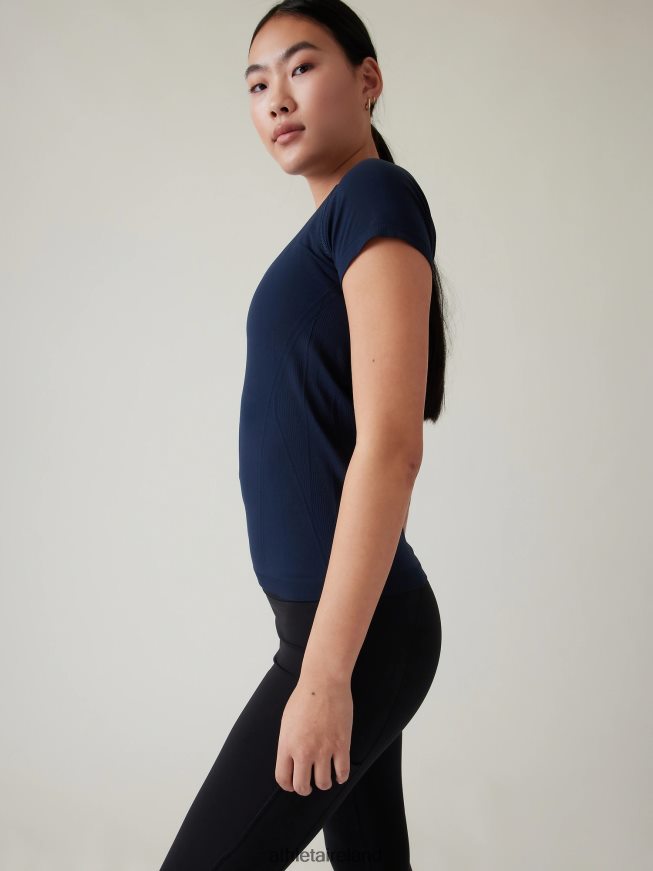 Clothing Athleta Momentum Seamless Tee Navy Women TB826Z339