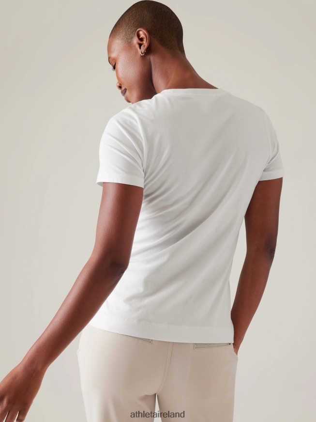 Clothing Athleta Outbound Tee Bright White Women TB826Z393