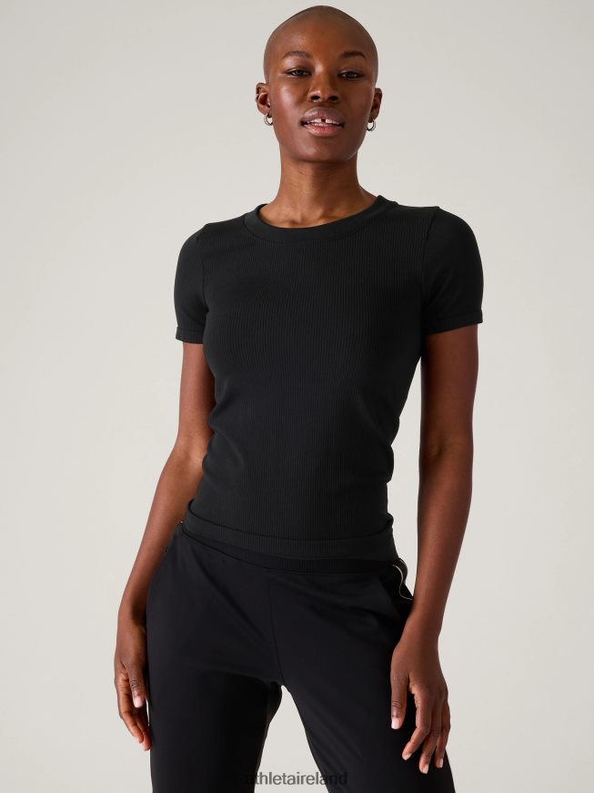 Clothing Athleta Renew Seamless Crewneck Tee Black Women TB826Z374