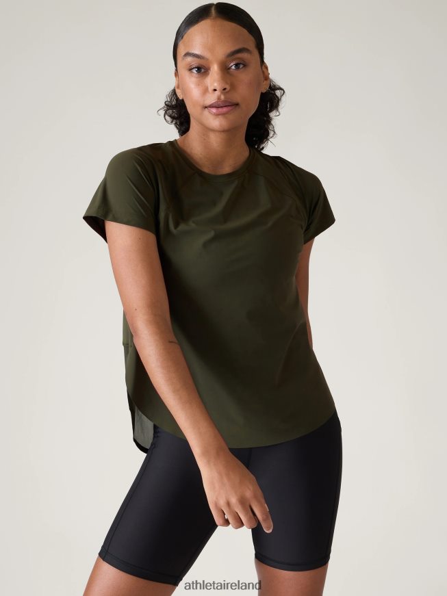 Clothing Athleta Ultimate Mesh Tee Aspen Olive Women TB826Z218