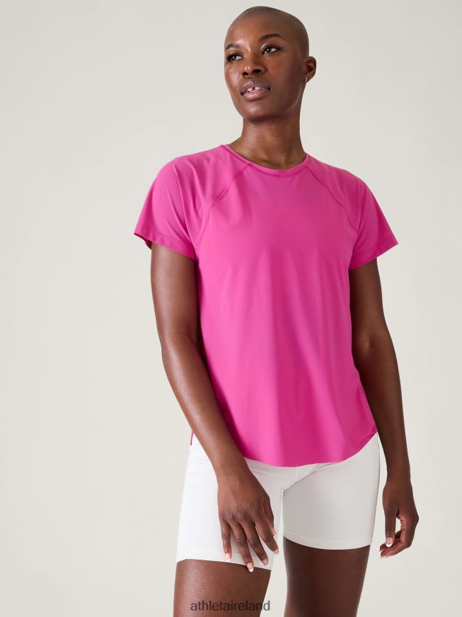 Clothing Athleta Ultimate Mesh Tee Iceplant Pink Women TB826Z376