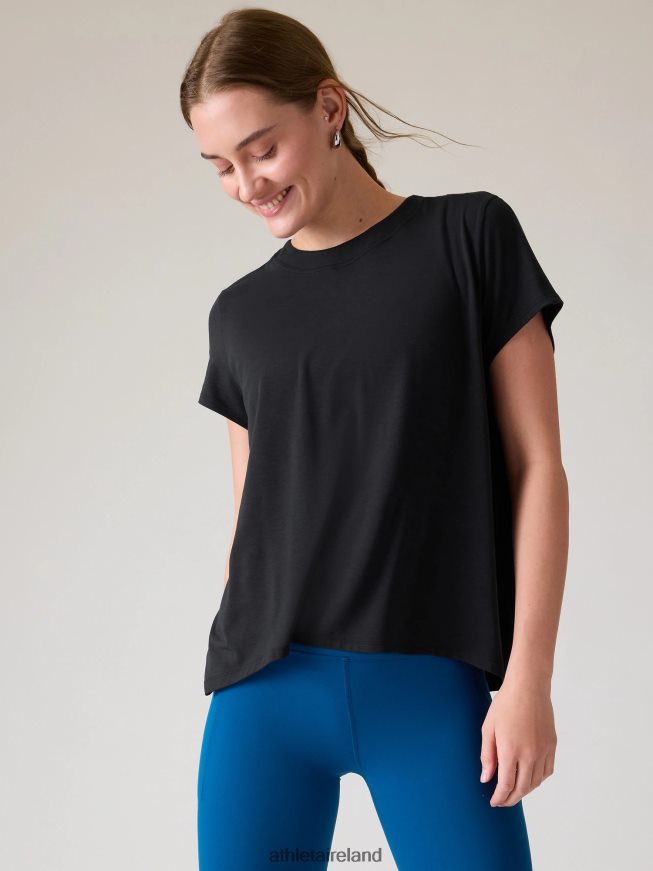 Clothing Athleta With Ease Tee Black Women TB826Z323