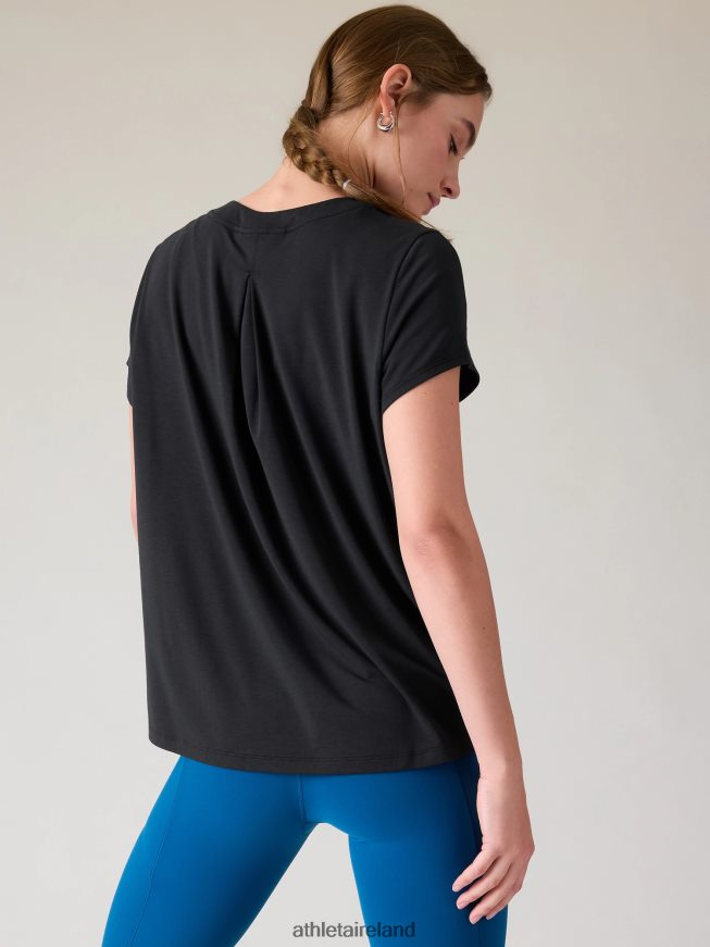 Clothing Athleta With Ease Tee Black Women TB826Z323