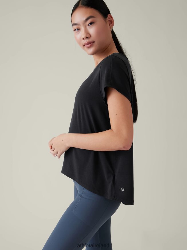 Clothing Athleta With Ease Tee Black Women TB826Z323