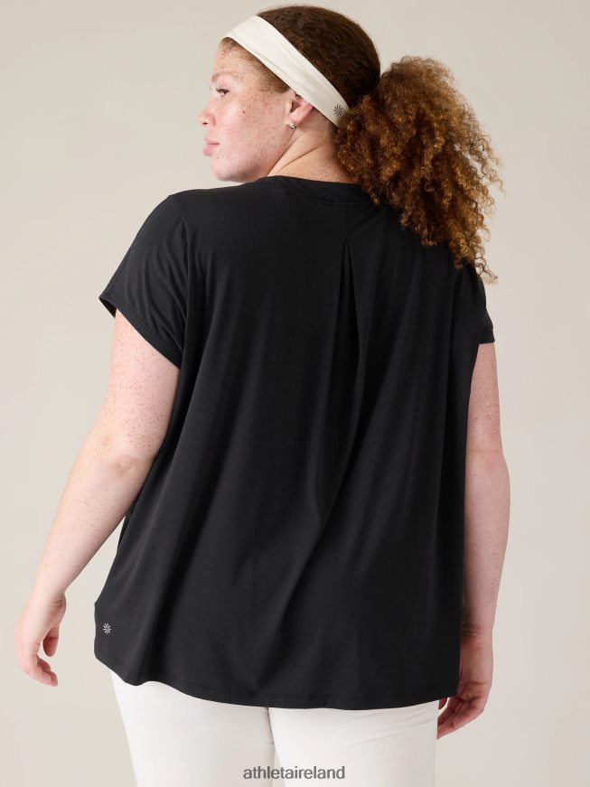 Clothing Athleta With Ease Tee Black Women TB826Z323