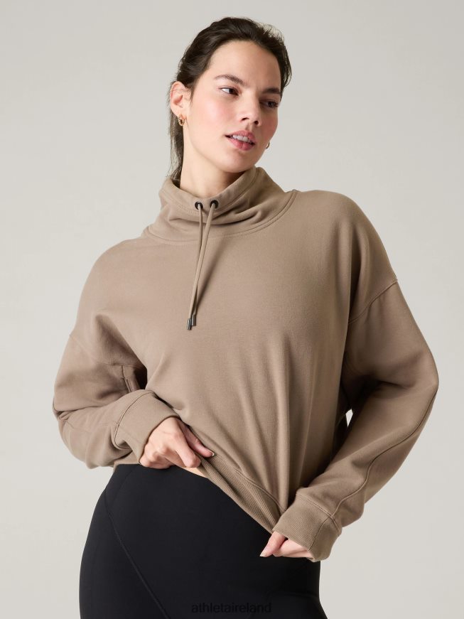 Clothing Athleta Keys Retroplush Sweatshirt Pyrite Women TB826Z219