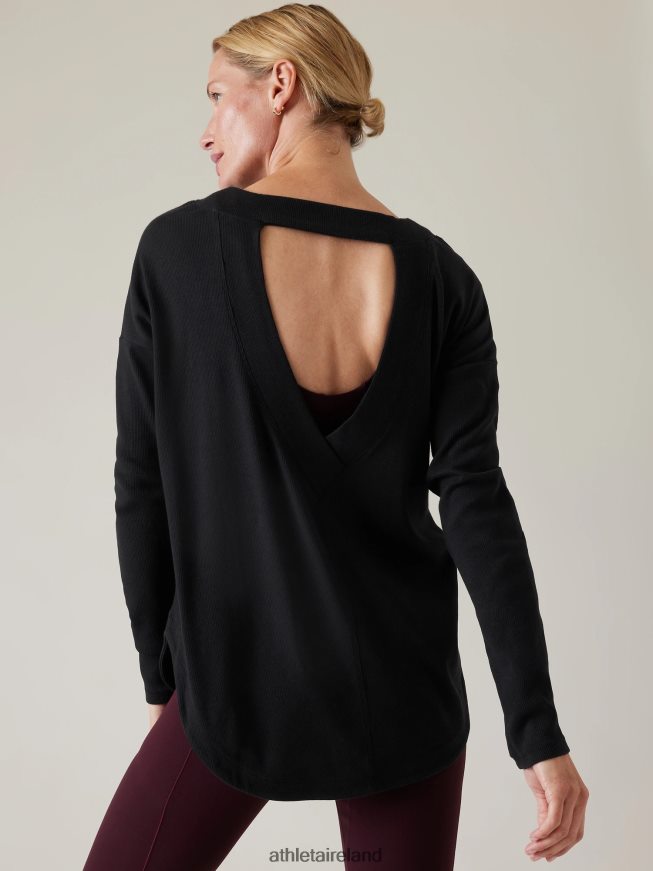 Clothing Athleta Presence Sweatshirt Black Women TB826Z271