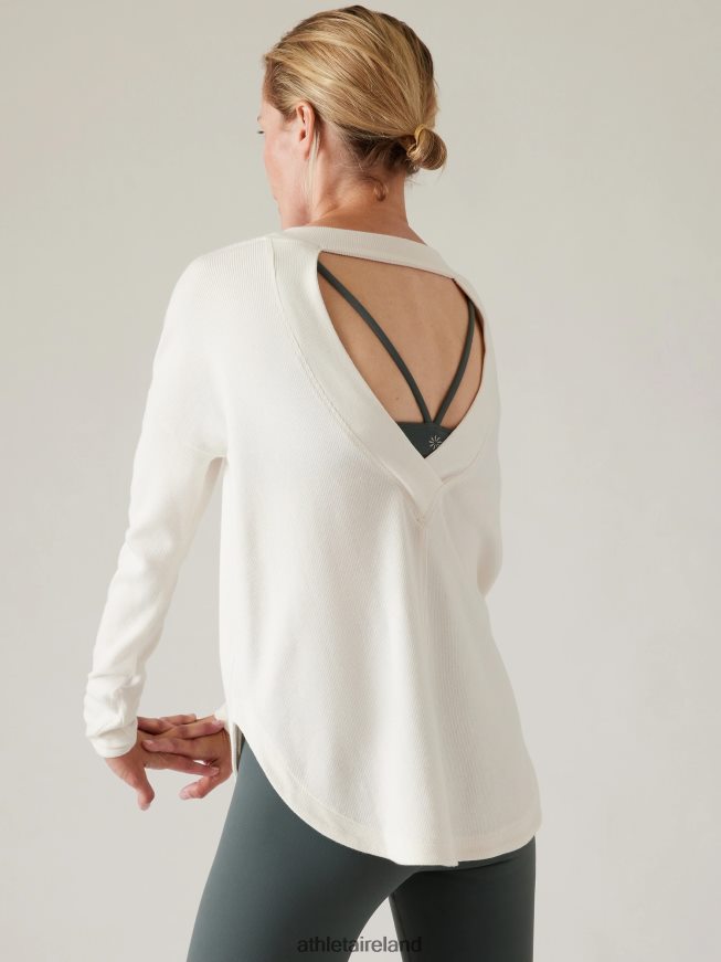 Clothing Athleta Presence Sweatshirt Magnolia White Women TB826Z457