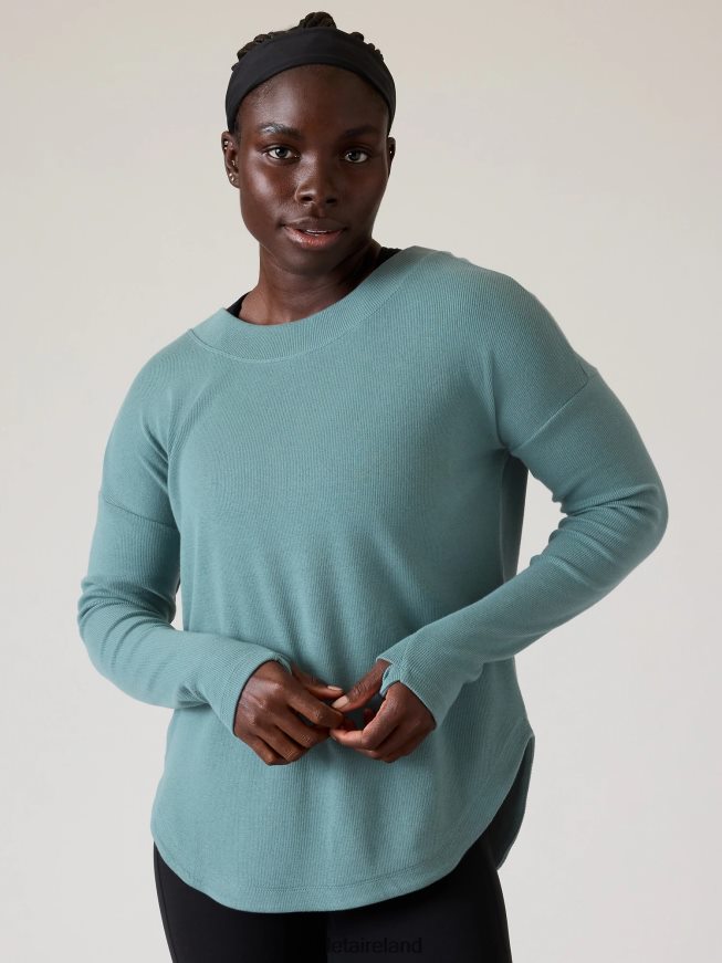 Clothing Athleta Presence Sweatshirt Oxidized Green Women TB826Z277