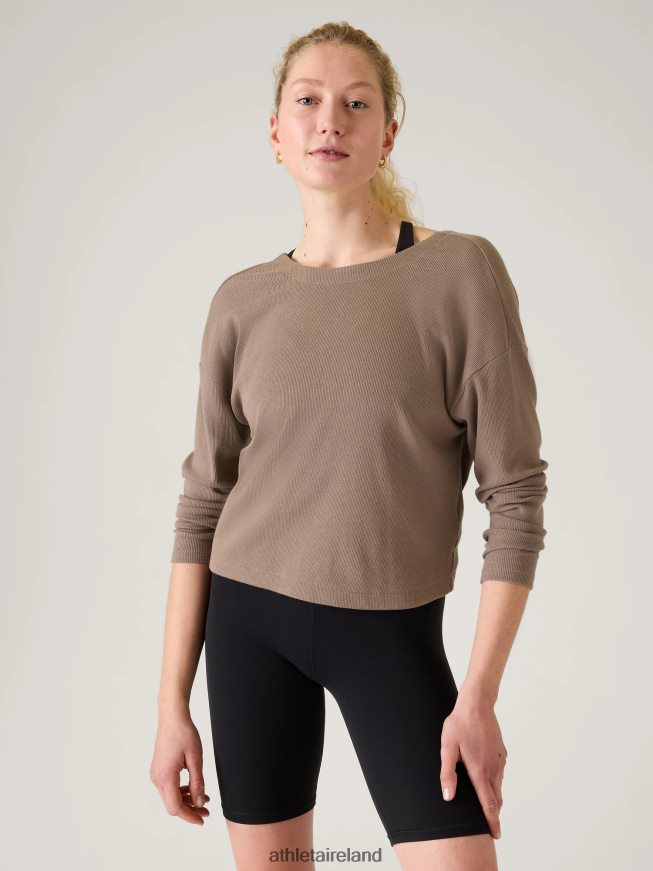 Clothing Athleta Presence Twist Sweatshirt Pyrite Women TB826Z464