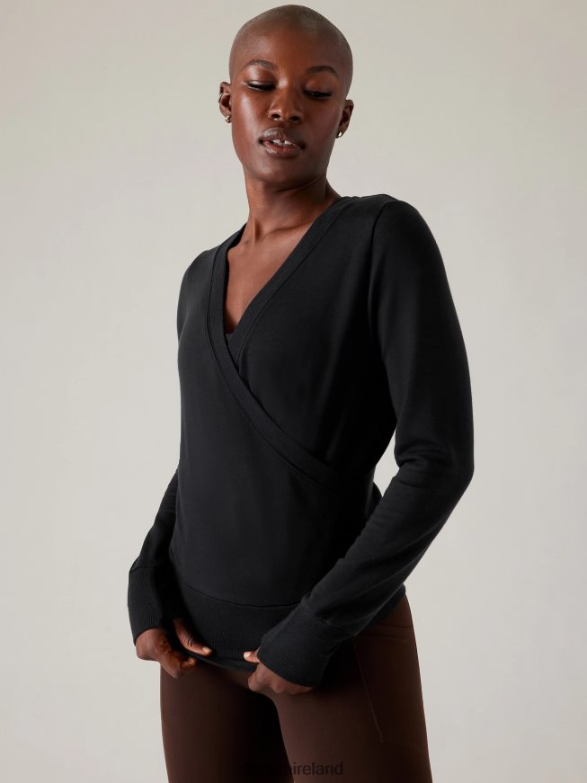 Clothing Athleta Recharge Sweatshirt Black Women TB826Z482