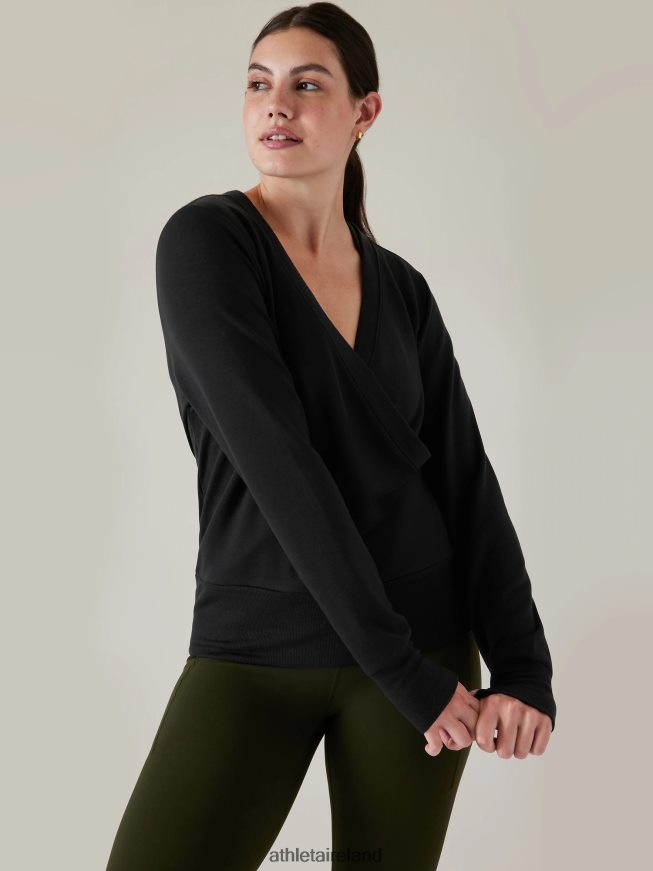 Clothing Athleta Recharge Sweatshirt Black Women TB826Z482