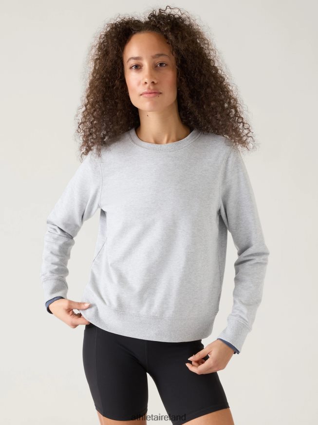 Clothing Athleta Retroterry Crewneck Sweatshirt Grey Heather Women TB826Z537