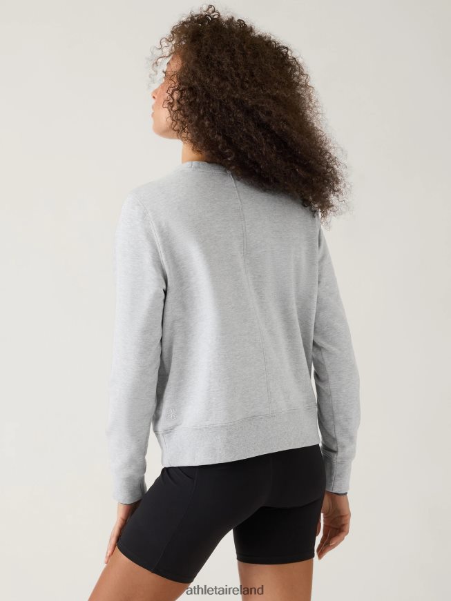 Clothing Athleta Retroterry Crewneck Sweatshirt Grey Heather Women TB826Z537