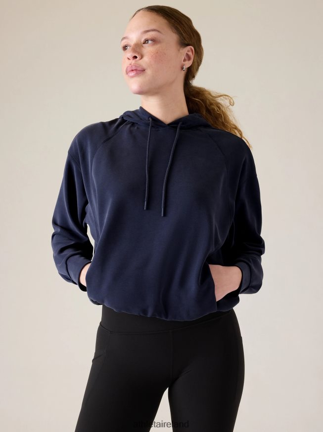 Clothing Athleta Seasoft Bubble Hem Hoodie Navy Women TB826Z288