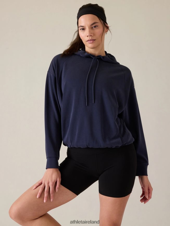 Clothing Athleta Seasoft Bubble Hem Hoodie Navy Women TB826Z288