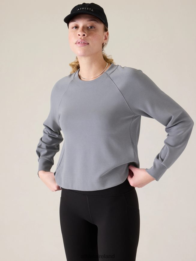 Clothing Athleta Seasoft Crewneck Sweatshirt Coastline Blue Women TB826Z221