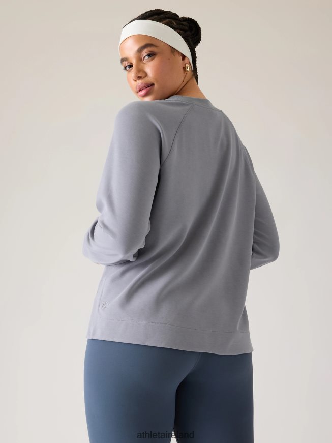 Clothing Athleta Seasoft Crewneck Sweatshirt Coastline Blue Women TB826Z221