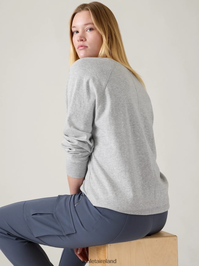 Clothing Athleta Sundown Sweatshirt Grey Heather Women TB826Z377