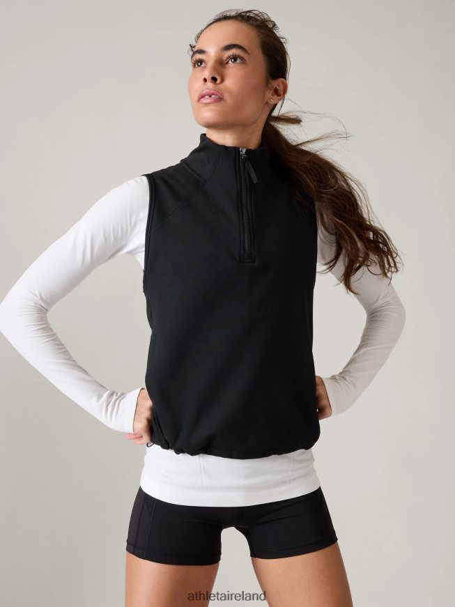 Clothing Athleta Unstoppable Quarter Zip Vest Black Women TB826Z539