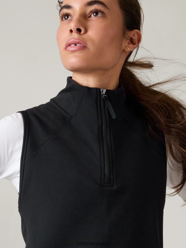 Clothing Athleta Unstoppable Quarter Zip Vest Black Women TB826Z539