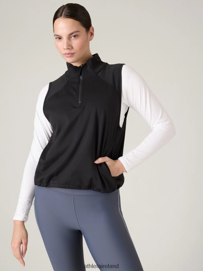 Clothing Athleta Unstoppable Quarter Zip Vest Black Women TB826Z539