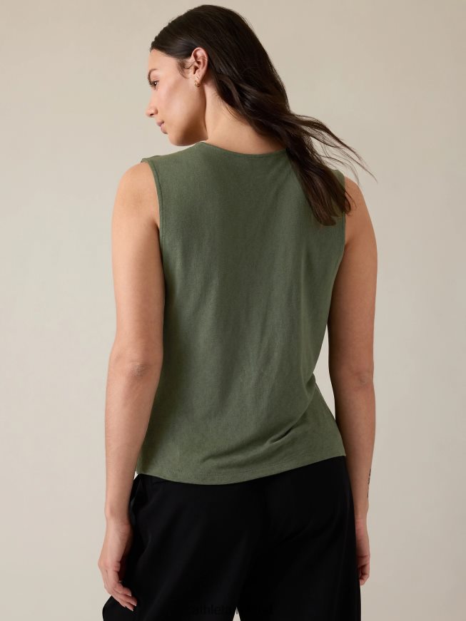 Clothing Athleta Breezy Wrap Tank Deep Fern Women TB826Z441