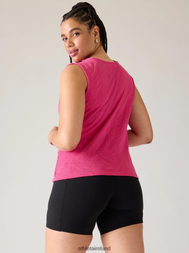 Clothing Athleta Breezy Wrap Tank Tulip Pink Women TB826Z237