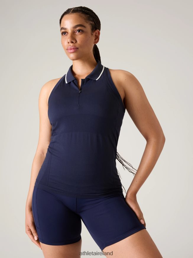 Clothing Athleta Momentum Seamless Polo Tank Navy Women TB826Z279