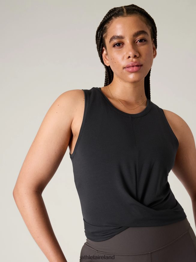 Clothing Athleta With Ease Twist Tank Black Women TB826Z225