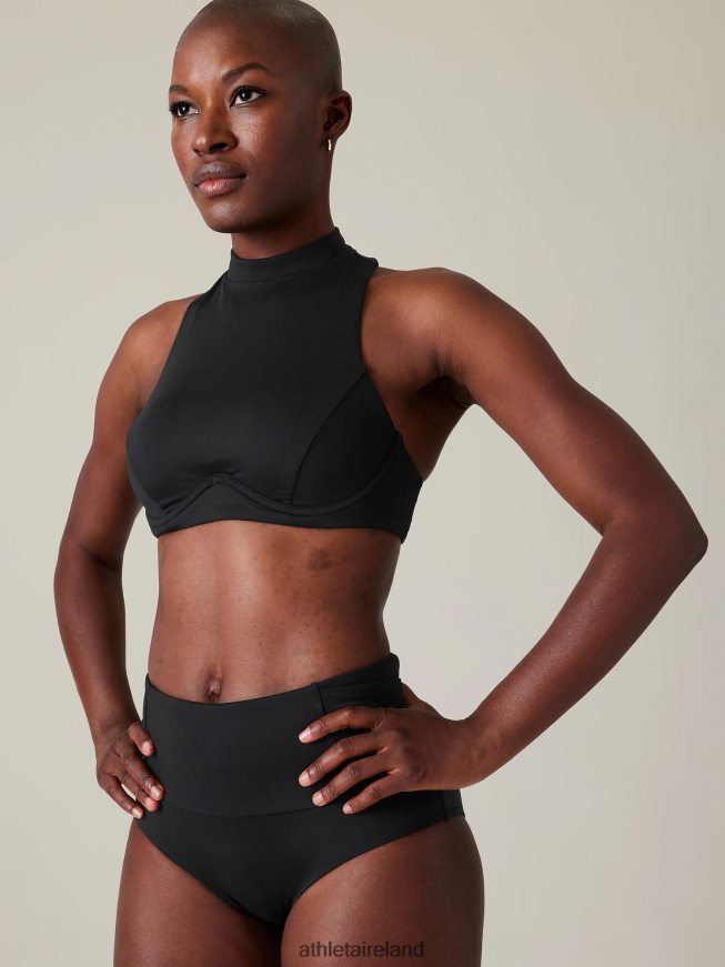 Swimwearwear Athleta Maldives Sport Longline Bikini Top Black Women TB826Z940