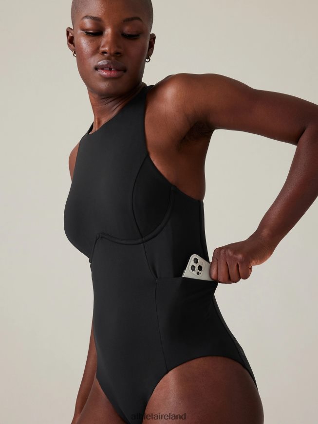 Swimwearwear Athleta Maldives Sport One Piece Swimsuit Black Women TB826Z842