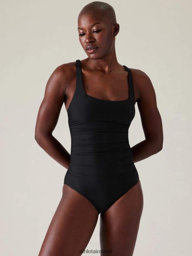 Swimwearwear Athleta Square Neck One Piece Swimsuit Black Women TB826Z872