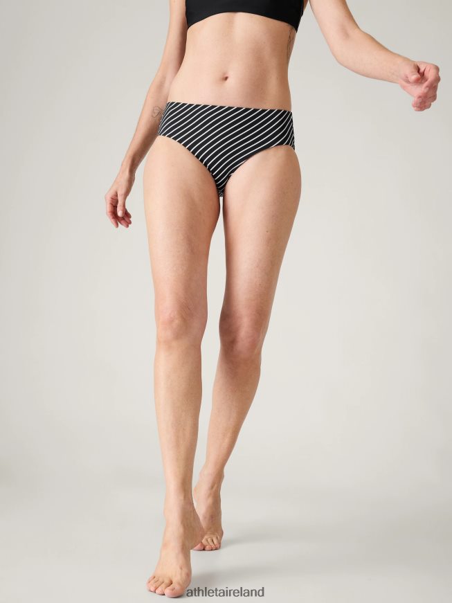 Swimwearwear Athleta Clean Full Swim Bottom Black Stripe Women TB826Z921