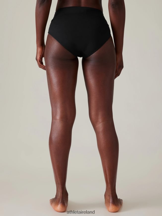 Swimwearwear Athleta High Waist Crossover Bikini Bottom Black Women TB826Z864