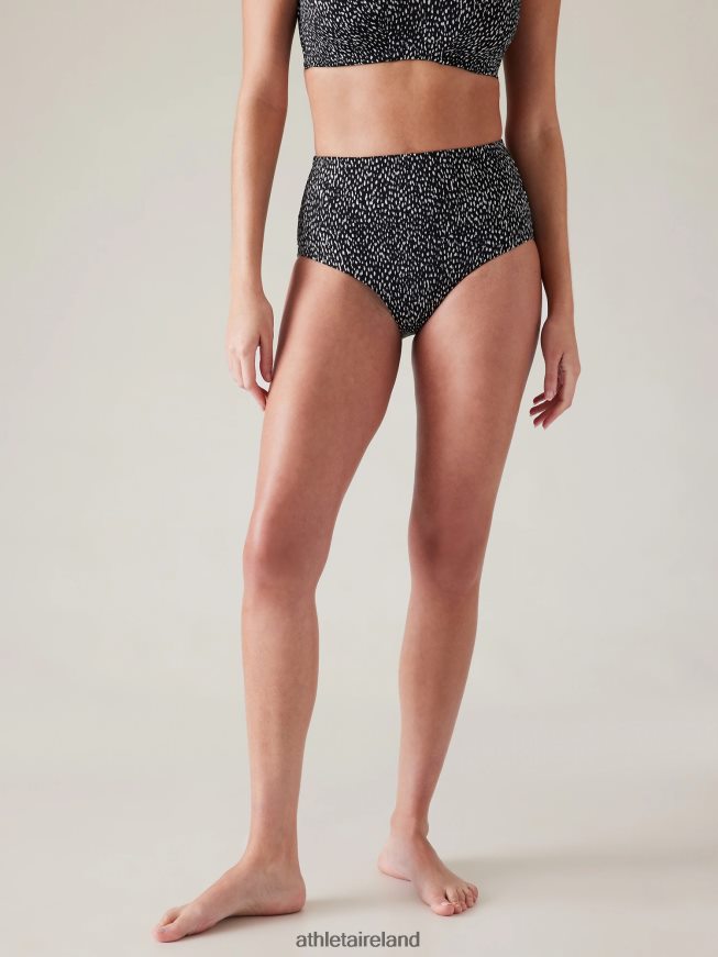 Swimwearwear Athleta High Waist Swim Bottom Black Animal Print Women TB826Z817