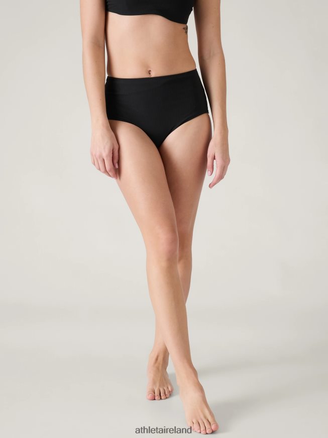 Swimwearwear Athleta High Waist Swim Bottom Black Rib Women TB826Z835