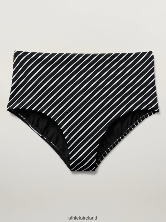 Swimwearwear Athleta High Waist Swim Bottom Black Stripe Women TB826Z884