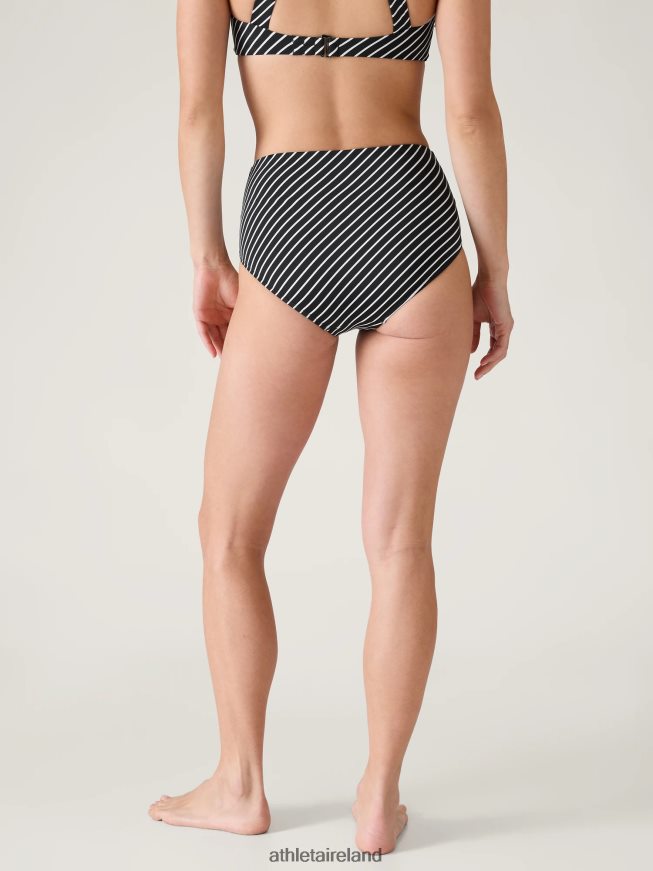 Swimwearwear Athleta High Waist Swim Bottom Black Stripe Women TB826Z884